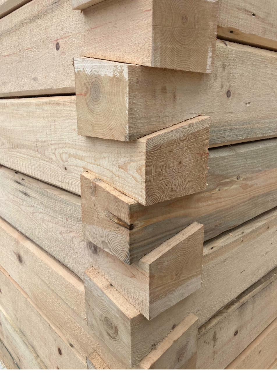 Dovetail corner joinery hand-cut log cabin