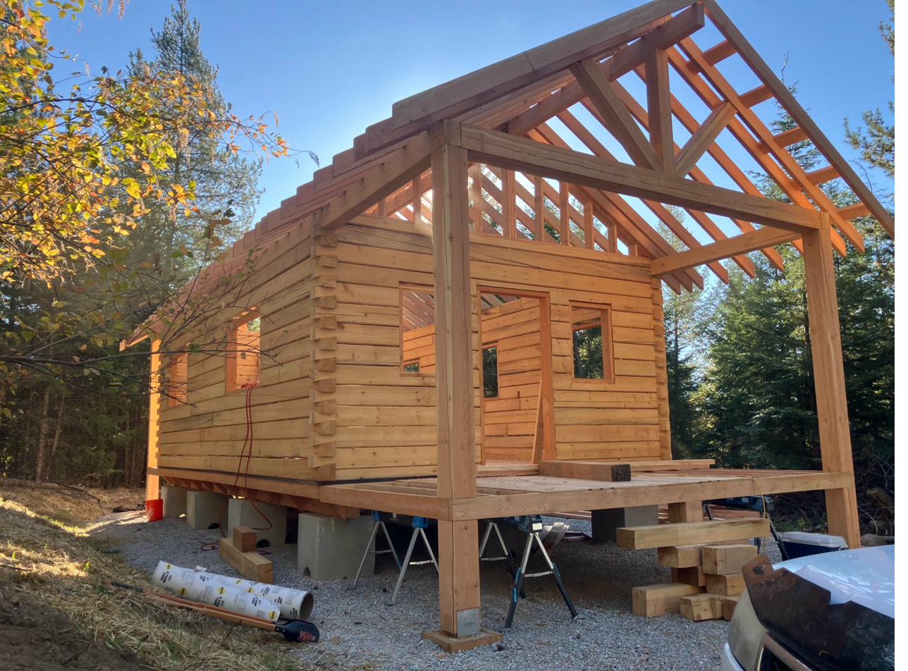 Log cabin kit ready to build